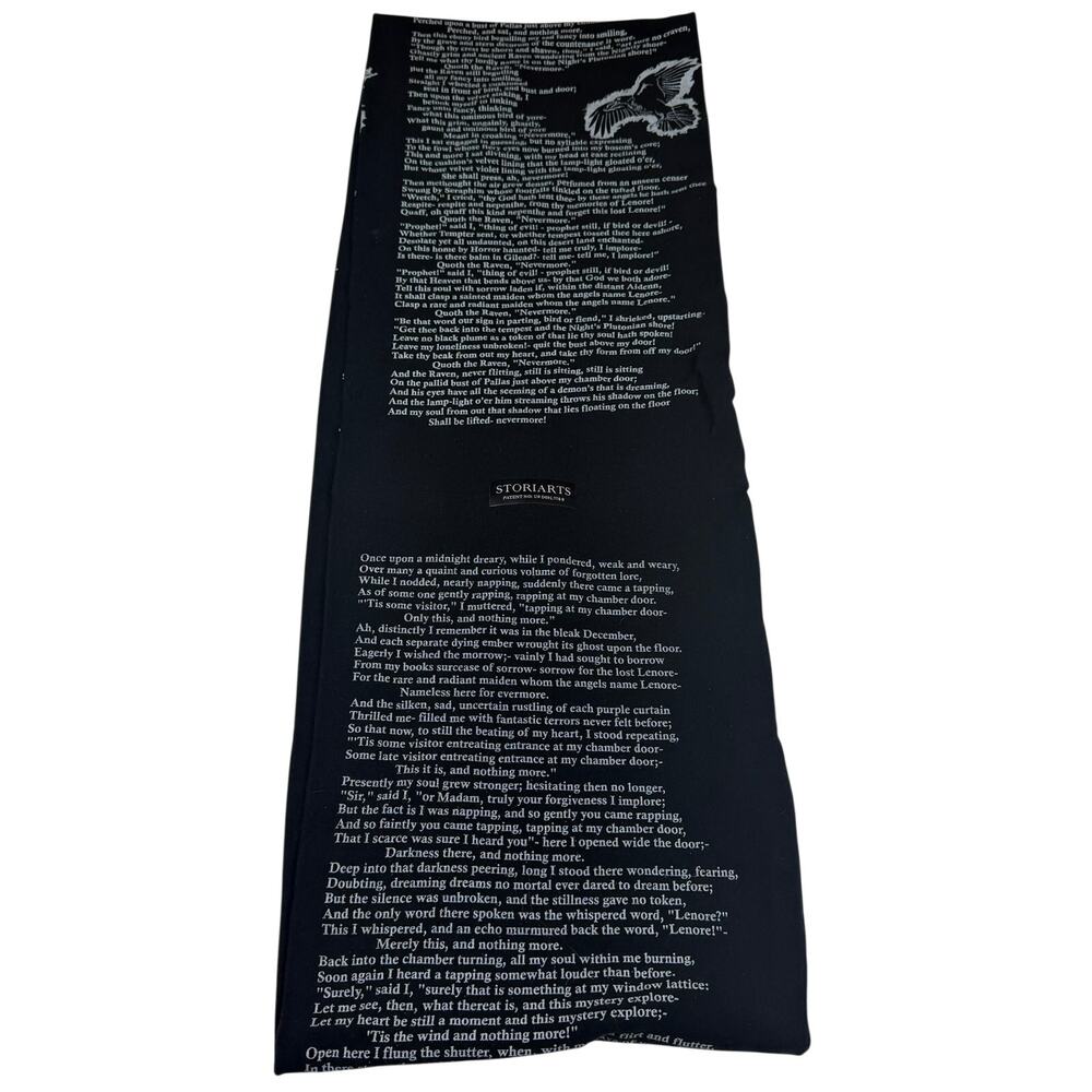Storiarts The Raven Edgar Allan Poe Literary Scarf - Picture 2 of 2